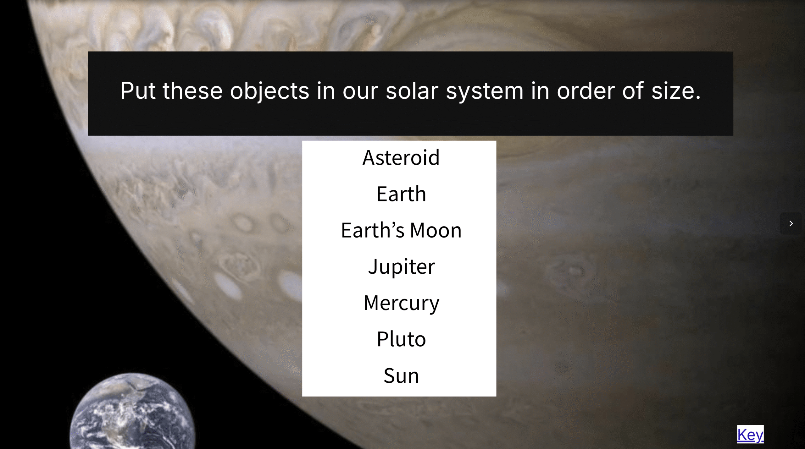 Scale of Objects in the Solar System
